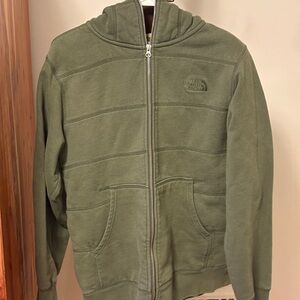 North Face full zip sherpa -lined hoodie L